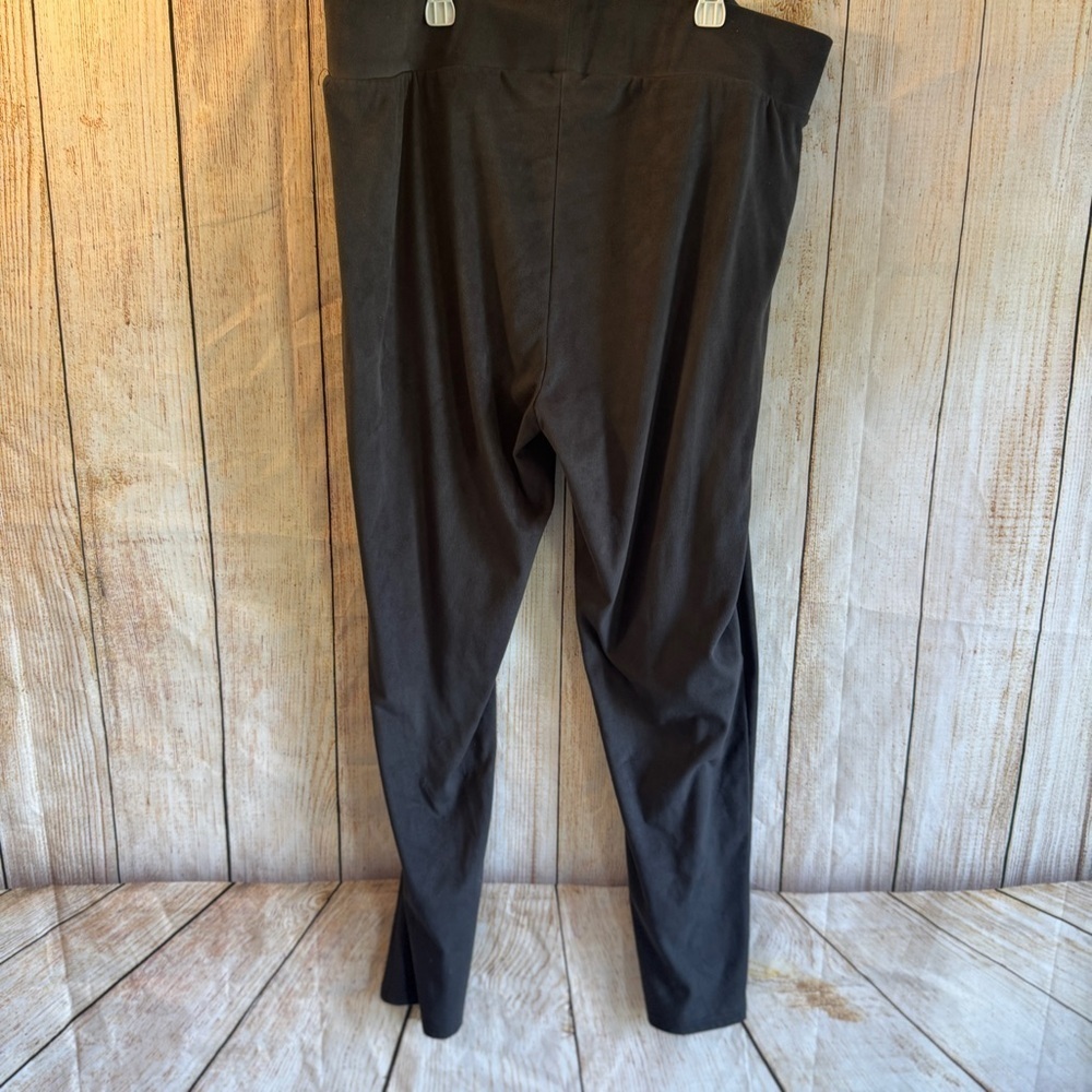 Seven7 Women’s Gray Soft Faux Suede Leggings, Pull On High Rise Stretch, Sz XXL‍ - Picture 3 of 9